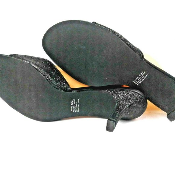 Rampage Desire Womens Black Slides Open Toe - Picture 6 of 8